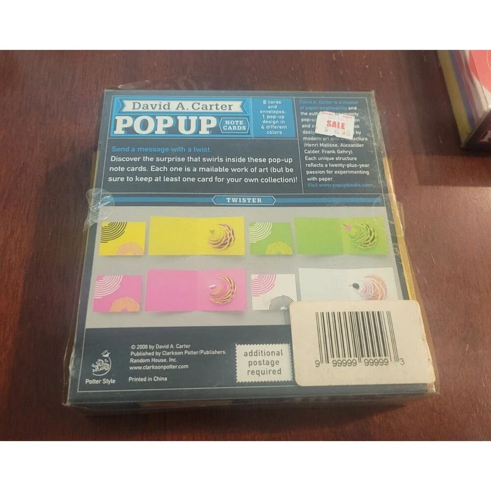 Pop-Up Note Cards Twister by David A. Carter - 2008 Open Box